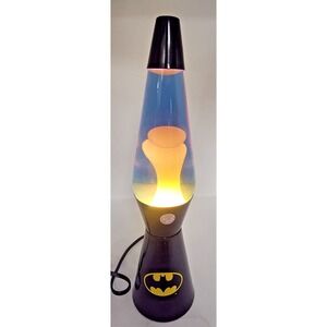 DC Comics Batman 16 Inch Volcano Motion Lava Lamp Yellow Wax Black Liquid
